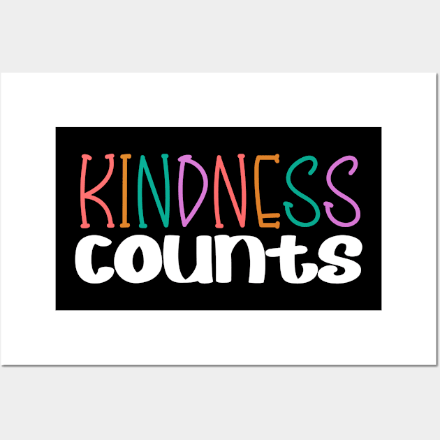 Kindness Counts T-shirt, Anti-bullying Wall Art by Funnyology